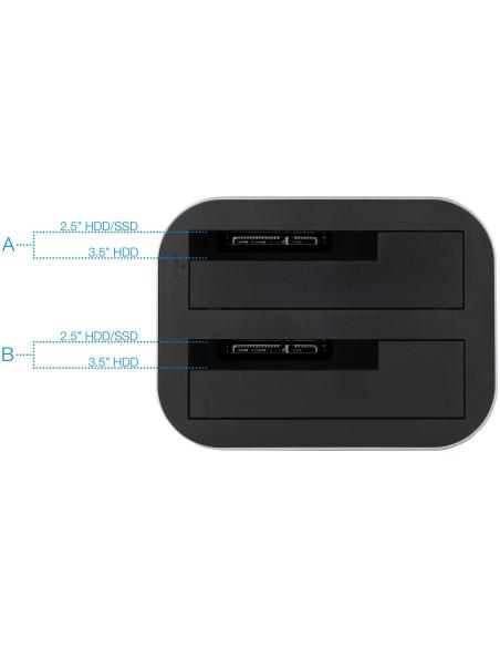 TooQ TQDS-805G Adaptador Discos Duros HDD/SSD 2.5"3.5" SATA Gris