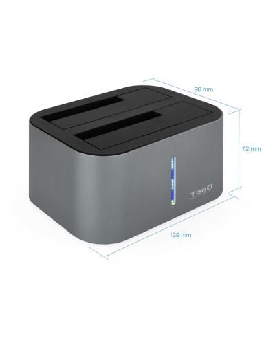 TooQ TQDS-805G Adaptador Discos Duros HDD/SSD 2.5"3.5" SATA Gris