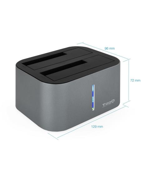 TooQ TQDS-805G Adaptador Discos Duros HDD/SSD 2.5"3.5" SATA Gris