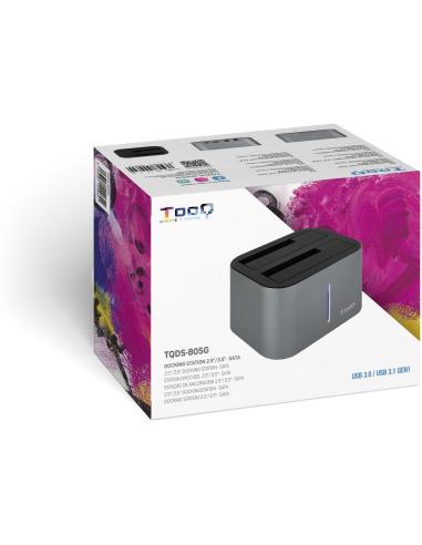 TooQ TQDS-805G Adaptador Discos Duros HDD/SSD 2.5"3.5" SATA Gris