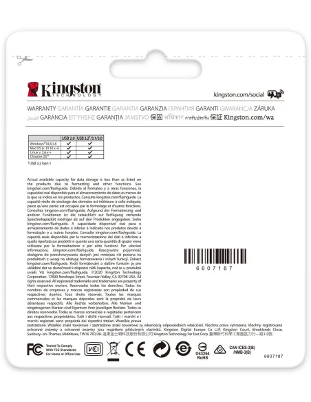 Kingston DataTraveler Exodia 128 GB USB 3.2 Gen 1 (3.1 Gen 1) Negro y Amarillo