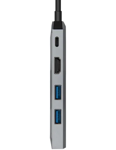 Aisens ASUC-5P003-GR Docking Station 5 Puertos USB-C a USB-A/USB-C/HDMI/RJ-45 15 cm Gris