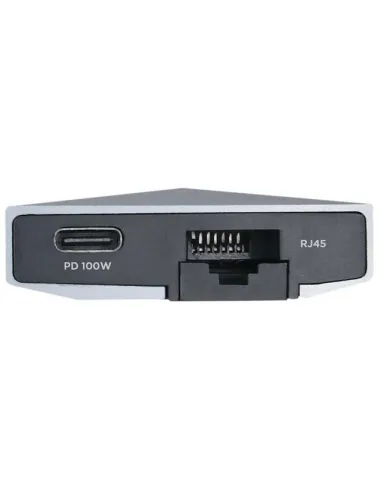 Aisens ASUC-8P004-GR Docking Station 8 Puertos USB-C a USB-A/USB-C/RJ-45/microSD/SD 15 cm Gris