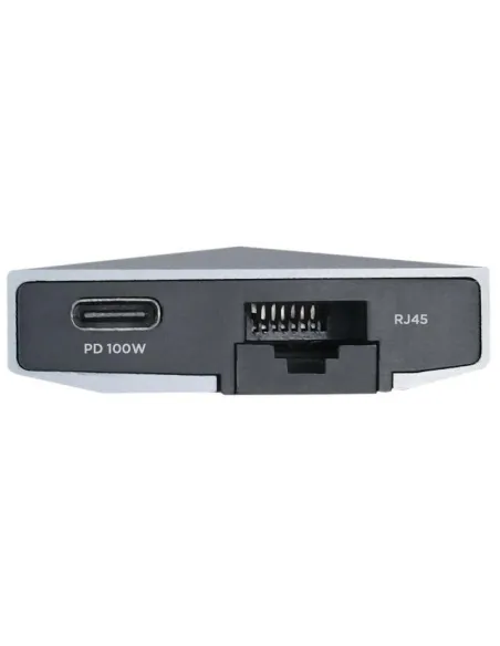 Aisens ASUC-8P004-GR Docking Station 8 Puertos USB-C a USB-A/USB-C/RJ-45/microSD/SD 15 cm Gris
