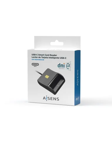 Aisens ASCR-SN03C-BK Lector de Tarjeta DNIe Negro