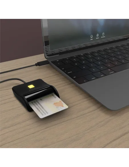 Aisens ASCR-SN03C-BK Lector de Tarjeta DNIe Negro