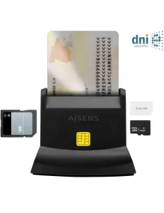 Aisens ASCR-SN04CSD-BK Lector de Tarjeta DNIe Negro-LECT54900
