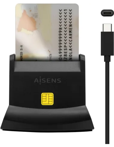 Aisens ASCR-SN04CSD-BK Lector de Tarjeta DNIe Negro