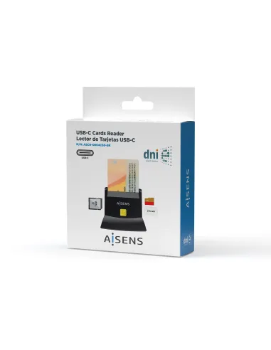 Aisens ASCR-SN04CSD-BK Lector de Tarjeta DNIe Negro
