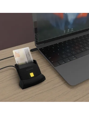 Aisens ASCR-SN04CSD-BK Lector de Tarjeta DNIe Negro
