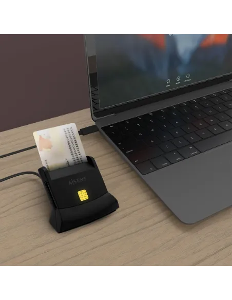 Aisens ASCR-SN04CSD-BK Lector de Tarjeta DNIe Negro