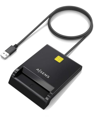 Aisens ASCR-SN06-BK Lector de Tarjeta DNIe Negro