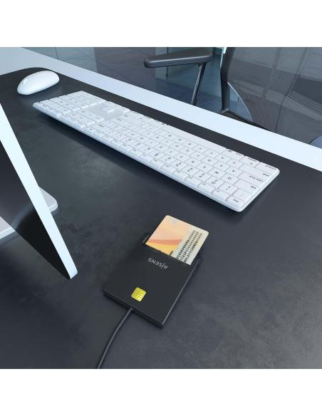 Aisens ASCR-SN06-BK Lector de Tarjeta DNIe Negro