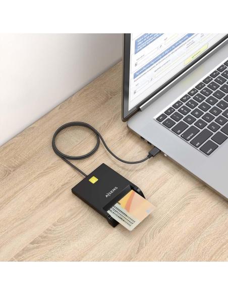 Aisens ASCR-SN06-BK Lector de Tarjeta DNIe Negro