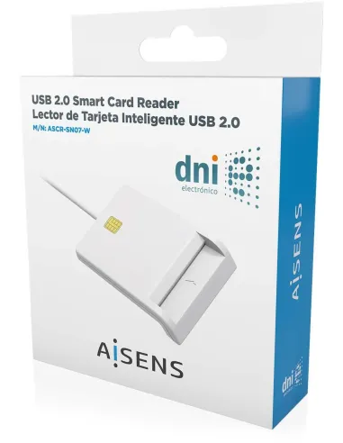 Aisens ASCR-SN07-W Lector de Tarjeta DNIe Blanco