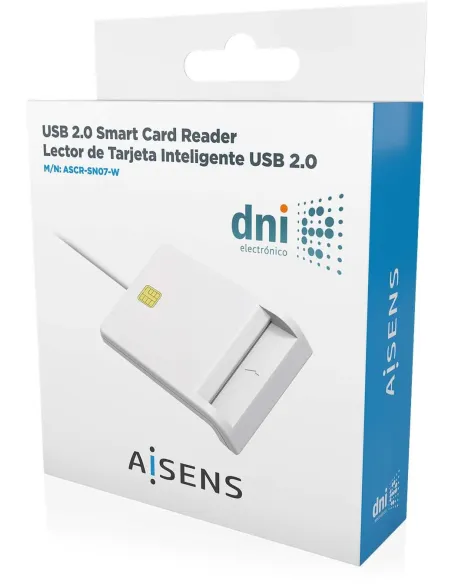 Aisens ASCR-SN07-W Lector de Tarjeta DNIe Blanco
