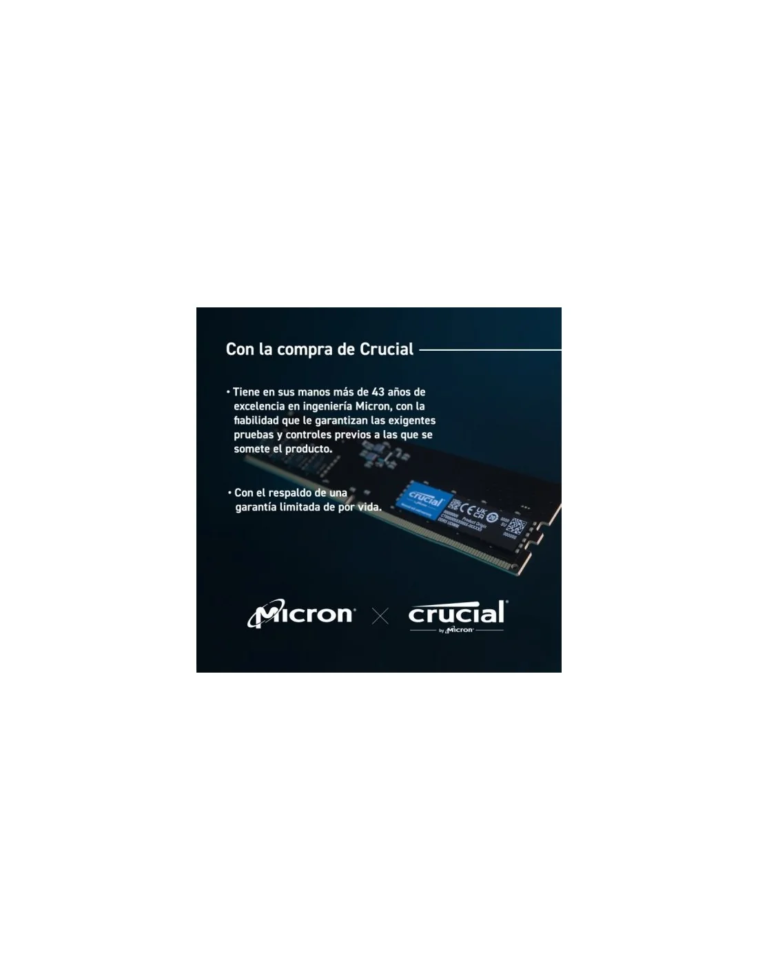 Crucial CT8G48C40U5 DDR5 4800MHz PC5-38400 8GB CL40