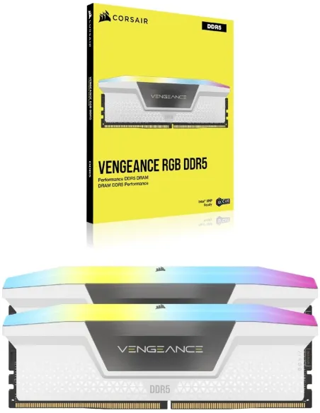 Corsair Vengeance RGB White DDR5 5600MHz 32GB (2x16GB) CL36 Blancas