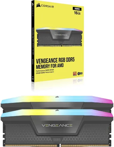 Corsair Vengeance DDR5 6000MHz 32GB (2x16GB) CL36 Memoria Dual AMD EXPO e Intel XMP Gris