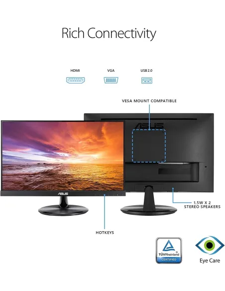 Asus VT229H 21.5" Monitor Táctil Capacitivo LED IPS FullHD Táctil