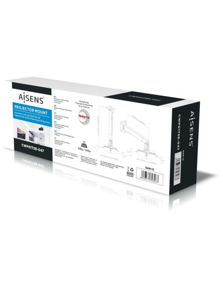 Aisens CWP01TSE-047 Soporte de Techo/Pared para Proyector Máx. 20Kg Negro