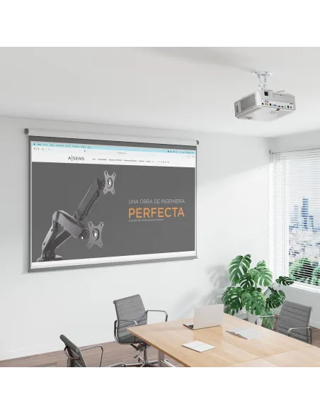 Aisens CP03TSR-129 Soporte de Techo para Proyector Ajustable VESA 320x320 Máx. 13.5Kg Blanco