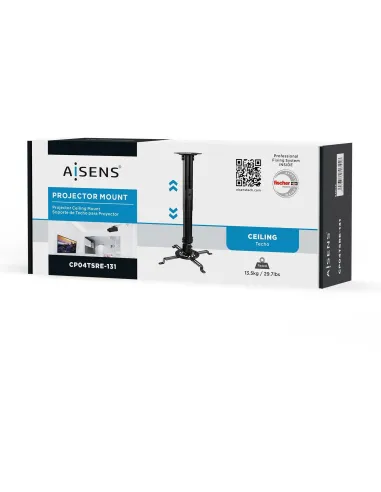 Aisens CP04TSRE-131 Soporte de Techo para Proyector Ajustable VESA 320x320 Máx. 13.5Kg Negro