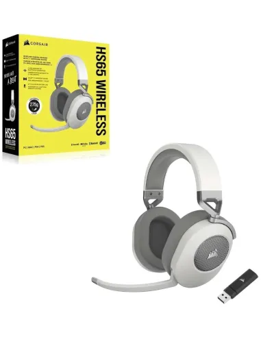 Corsair HS65 Wireless V2 Auriculares Gaming Inalámbricos 7.1 Blancos