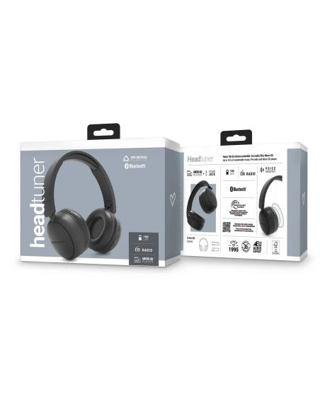 Energy Sistem Headtuner Auriculares Inalámbricos con Radio Fm Negros