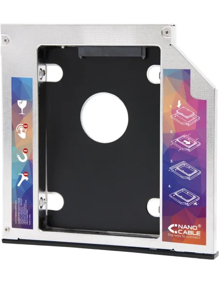 Nanocable 10.99.0101 Adaptador Disco Duro de 7/9,5 mm 2,5" Negro