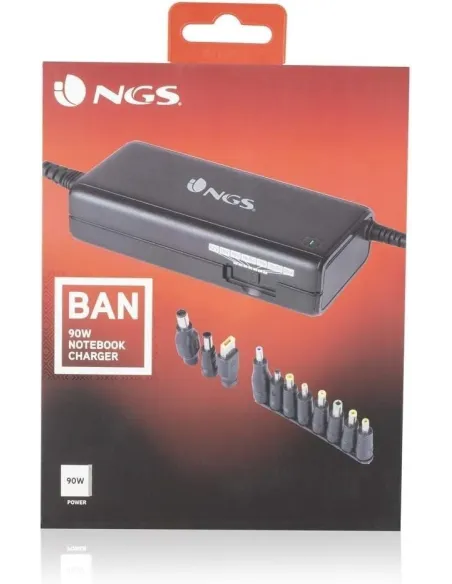 NGS Ban Cargador para Portátil 90W Negro