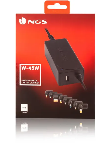 NGS W-45W Cargador Universal para Portátil 90W Negro
