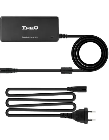 TooQ TQLC65BS02AT Cargador Universal para Portátil 65 W Negro