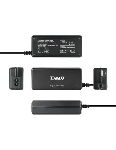 TooQ TQLC65BS02AT Cargador Universal para Portátil 65 W Negro