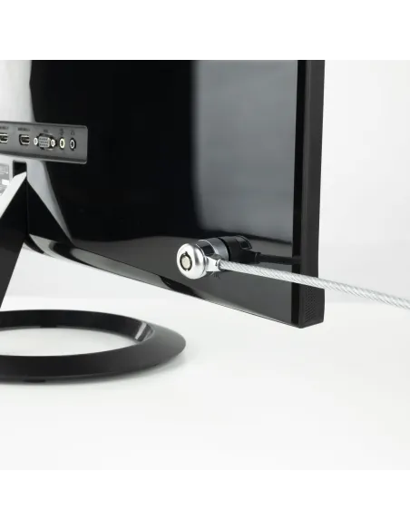 TooQ TQCLKC0025 Cable de Seguridad con Llave para Portátiles 1.5m Gris