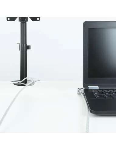 TooQ TQCLKC0025 Cable de Seguridad con Llave para Portátiles 1.5m Gris