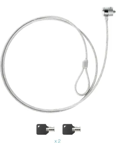 TooQ TQCLKC0025 Cable de Seguridad con Llave para Portátiles 1.5m Gris
