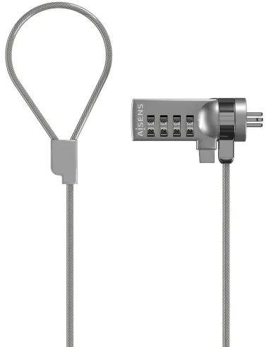 Aisens ASLK-D40N01-SL Cable de Seguridad con Cerradura de Combinacion para Portatil 1.5m Gris
