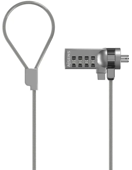 Aisens ASLK-D40N01-SL Cable de Seguridad con Cerradura de Combinacion para Portatil 1.5m Gris