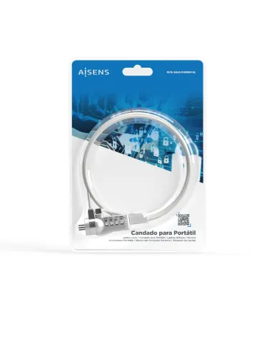 Aisens ASLK-D40N01-SL Cable de Seguridad con Cerradura de Combinacion para Portatil 1.5m Gris