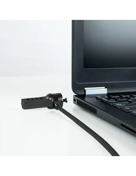 TooQ TQCLKC0015-G Cable de Seguridad con Combinación para Portátiles 1.5m Negro