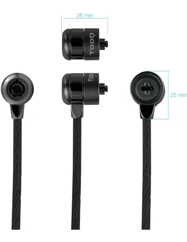 TooQ TQCLKC0025-G Cable de Seguridad con Llave para Portátiles 1.5m Negro