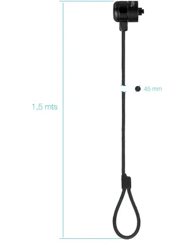 TooQ TQCLKC0025-G Cable de Seguridad con Llave para Portátiles 1.5m Negro