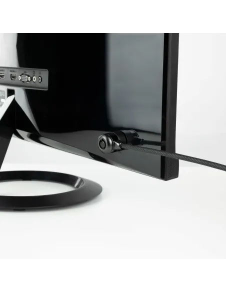 TooQ TQCLKC0025-G Cable de Seguridad con Llave para Portátiles 1.5m Negro