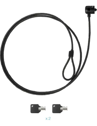 TooQ TQCLKC0025-G Cable de Seguridad con Llave para Portátiles 1.5m Negro