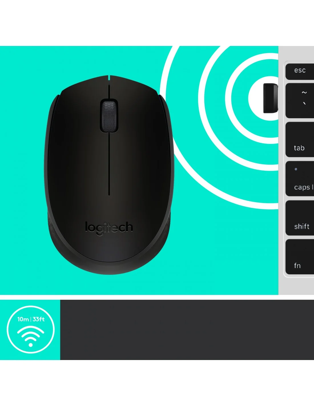 Logitech M171 Ratón Inalámbrico Negro