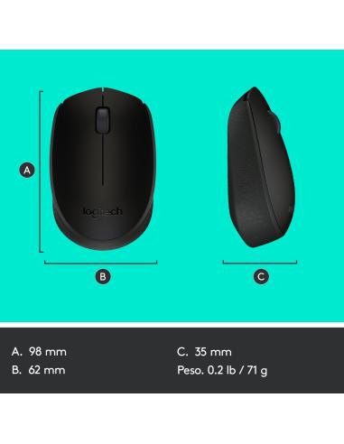Logitech M171 Ratón Inalámbrico Negro