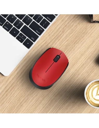 Logitech M171 Ratón Inalámbrico Rojo