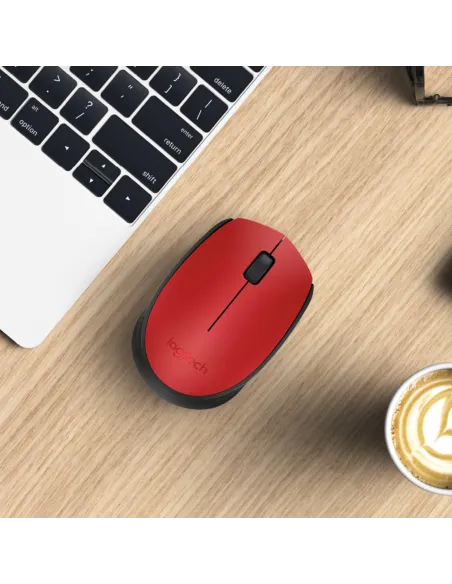Logitech M171 Ratón Inalámbrico Rojo