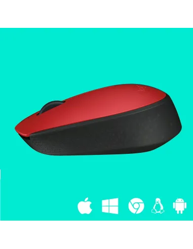 Logitech M171 Ratón Inalámbrico Rojo